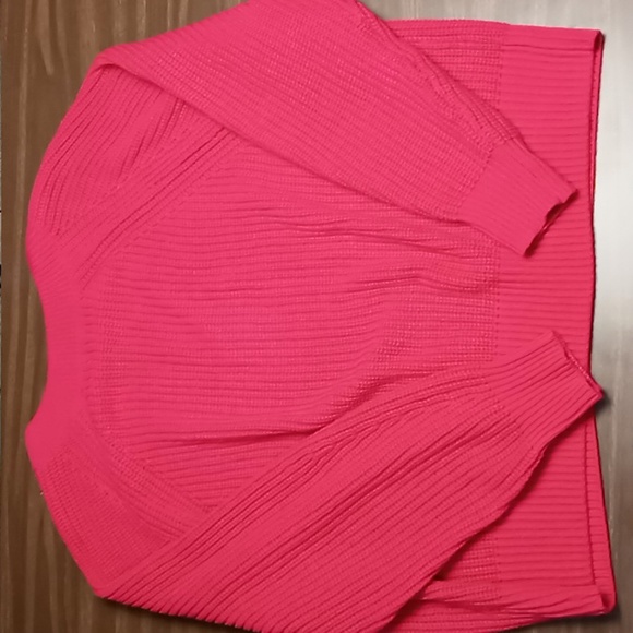 A New Day Magenta Pink Heavy Knit V Neck Sweater XXL - Picture 2 of 4